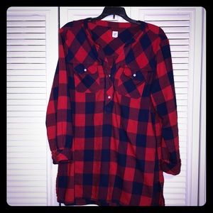Gap, plaid long sleeve shirt, medium